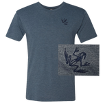 Men's Bone Frog Indigo Triblend T-shirt