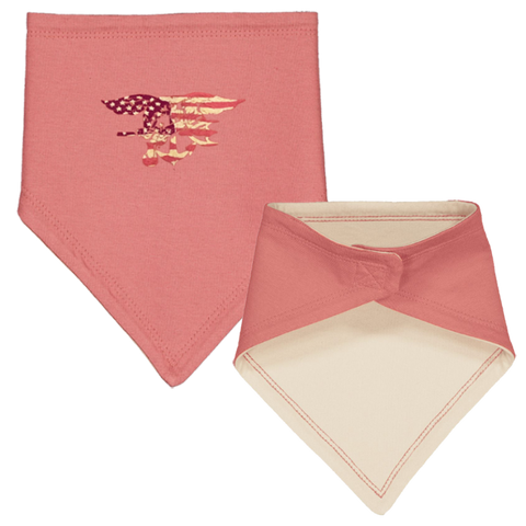 Mauve Tones Trident on Mauve/Natural Bandana Bib