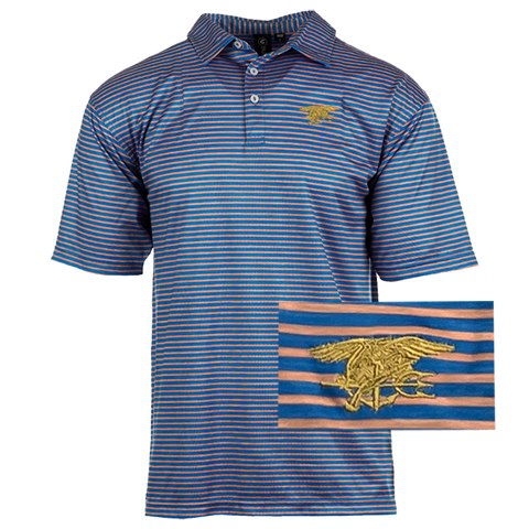 Burnside Trident Blue/Gold Golf Polo Shirt