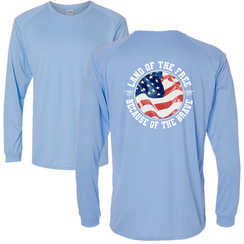 Land of the Free Long Islander Performance Long Sleeve T-Shirt