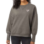 Ladies Trident Charcoal Sueded Fleece Crewneck Sweatshirt