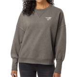 Ladies Trident Charcoal Sueded Fleece Crewneck Sweatshirt