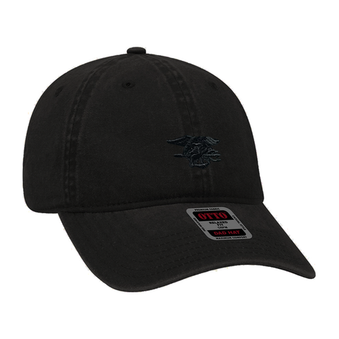 Otto Black Cap with 3D Black Trident