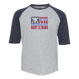 Home of the FREE Because Daddy is BRAVE Baseball Jersey