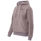 Ladies Trident Smokey Taupe Sherpa Hooded Pullover