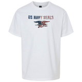 Youth US NAVY SEALS Trident Flag T-shirt