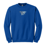 Youth Trident American Flag Royal Crewneck Sweatshirt
