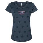 Ladies Trident Star Print Scoop Neck Tee