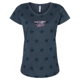 Ladies Trident Star Print Scoop Neck Tee