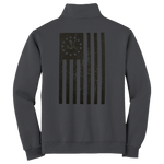 Bone Frog Flag Cadet Collar Quarter Zip Sweatshirt