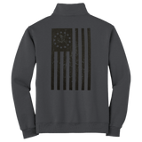 Bone Frog Flag Cadet Collar Quarter Zip Sweatshirt