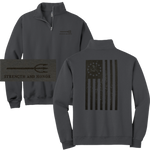 Bone Frog Flag Cadet Collar Quarter Zip Sweatshirt