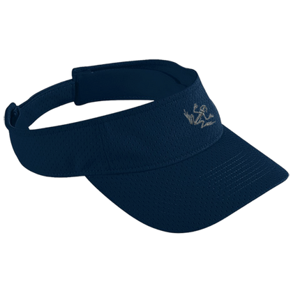 Bone Frog Augusta Sportswear Athletic Mesh Navy Visor
