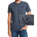 Men's Bone Frog Indigo Triblend T-shirt