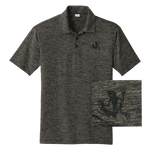 Bone Frog Sport-Tek Posicharge Grey/Black Electric Polo