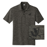 Bone Frog Sport-Tek Posicharge Grey/Black Electric Polo