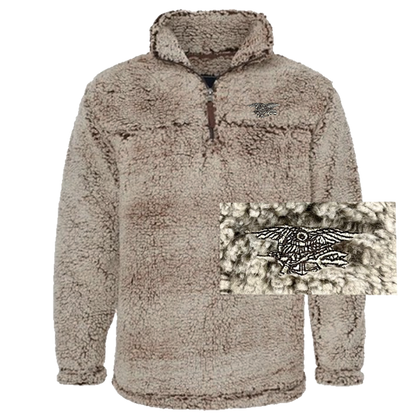 Trident Frosty Chocolate Sherpa Quarter-Zip Pullover