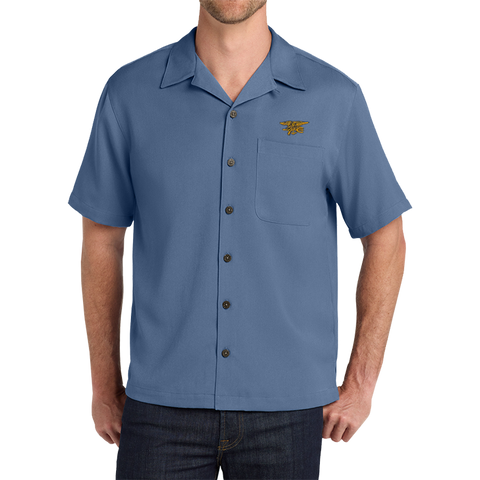 Trident Easy Care Blue Camp Shirt