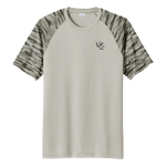 Men's Gray Bone Frog Drift Camo Colorblock Tee