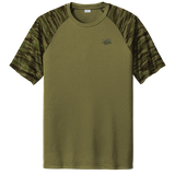 Men's Olive Trident Drift Camo Colorblock Tee