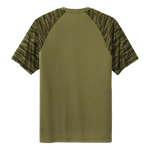 Men's Olive Trident Drift Camo Colorblock Tee