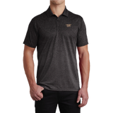 Trident Iron Gray/Black Ombre Heather Performance Polo