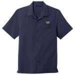 Men's Navy Trident Short Sleeve Performance Camp Shirt