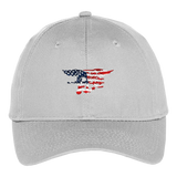 Youth Red/White/Blue Trident Unstructured Silver Twill Cap