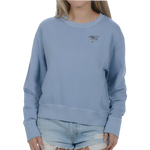 Ladies Trident Flag Garment Dyed Fleece Crew Sweatshirt