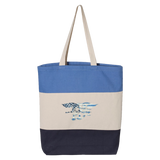 Trident Navy/Natural Tri-Color Tote Bag