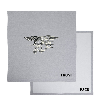 Grey Trident Stadium Fleece Blanket