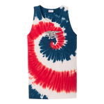 Unisex Trident Red/White/Blue Tie-Dye Tank Top