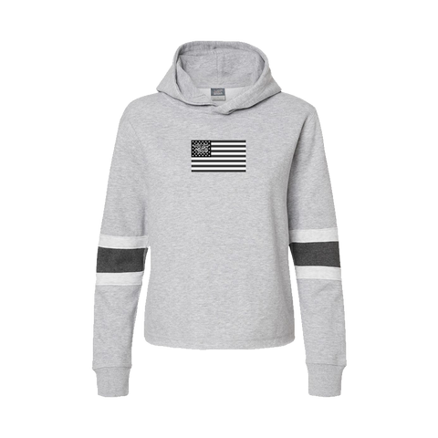 Ladies Trident Flag Sueded Fleece Hooded Sweatshirt