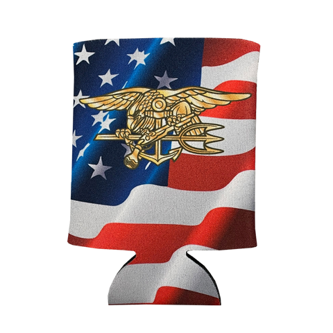 American Flag Trident Pocket Koozie