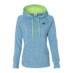 Ladies Electric Blue Cosmic Fleece Hooded Sweatshirt