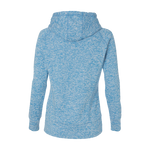 Ladies Electric Blue Cosmic Fleece Hooded Sweatshirt