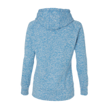 Ladies Electric Blue Cosmic Fleece Hooded Sweatshirt