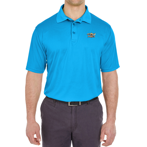 Men's SWCC Jacquard Stripe Blue Polo Shirt