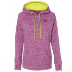 Ladies Magenta Cosmic Fleece Hooded Sweatshirt