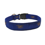 Dog Collar Royal Blue with Gold Trident - UDT-SEAL Store
