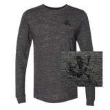 Bone Frog Unisex Jersey Charcoal Black Long Sleeve T-Shirt