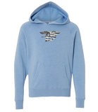 Toddler Light Blue Trident/Flag Hooded Sweatshirt
