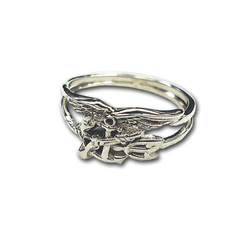 Sterling Silver Ladies Trident Ring - UDT-SEAL Store
