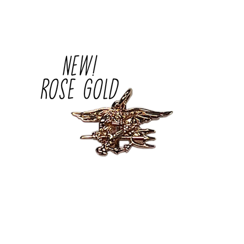 14K Rose Gold Trident Pendant