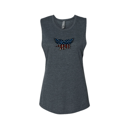 Ladies Stars and Stripes Trident Star Muscle Tank