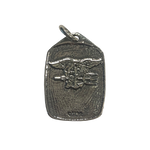 St. Michael Pendant Oxidized Sterling Silver