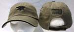 Olive Green Sandwich Hat with Black Trident